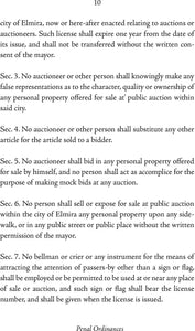 Penal Ordinances of Elmira, New York 1899